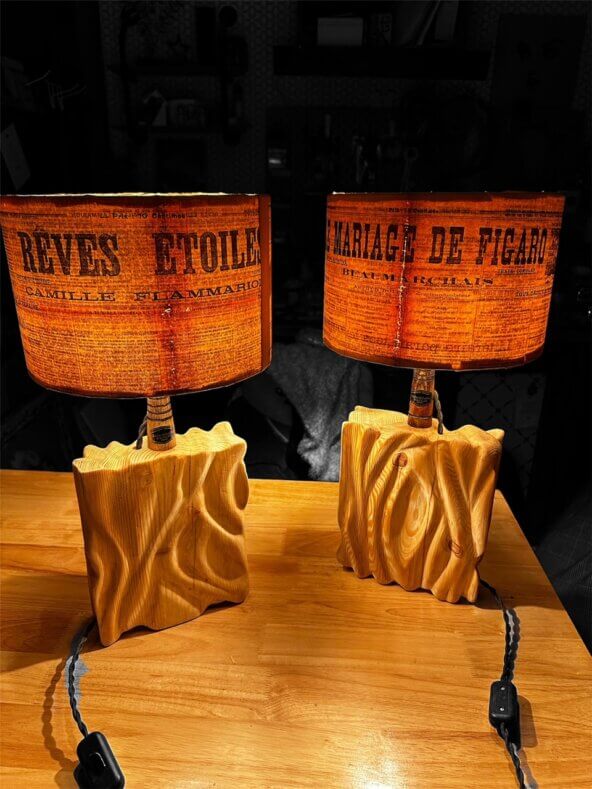 Lampes " Wood Newspaper" D&F153 et D&F154